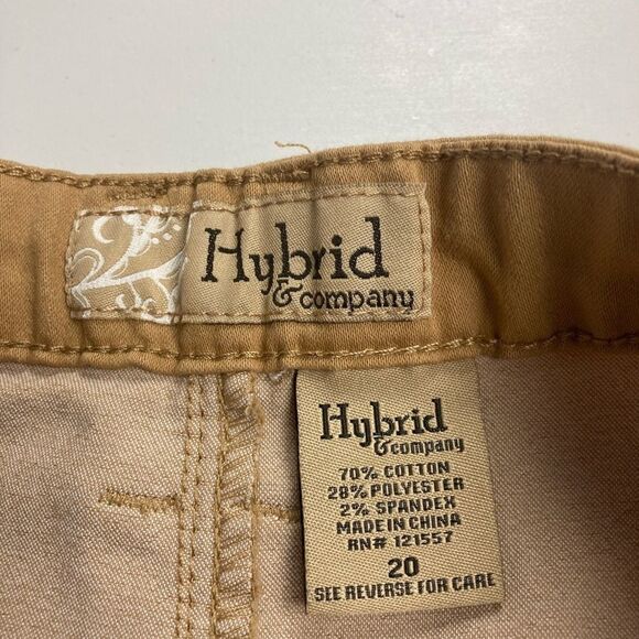 HYBRID & CO.Women’s Tan/Orange Jean Shorts,Sz 20,Cotton,Polyester, spandex blend - Picture 9 of 13